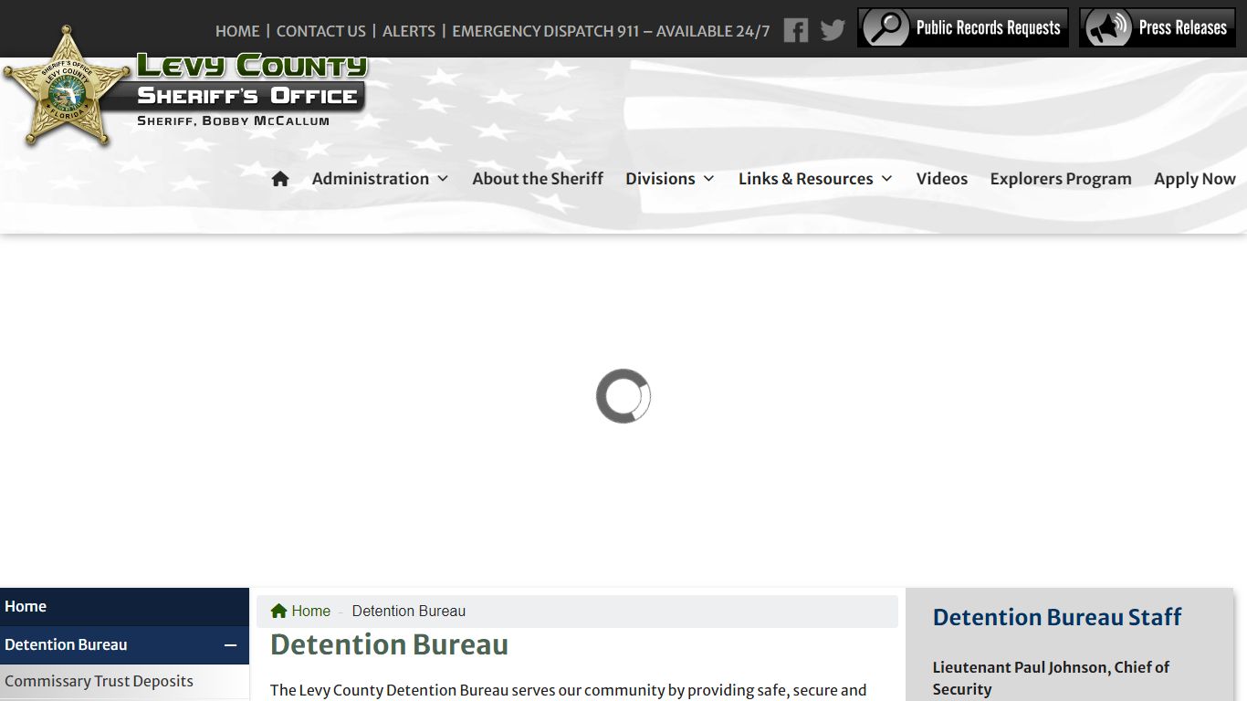 Detention Bureau – Levy County Sheriff's Office